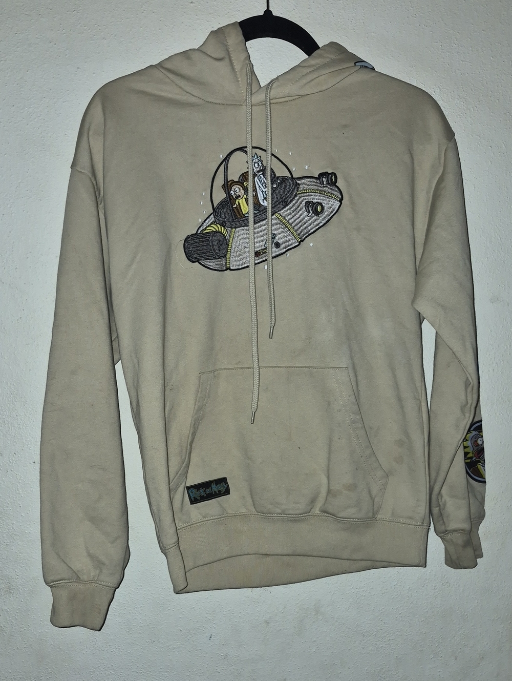 Rick & Morty Tan Embroidered Space Cruiser Hoodie